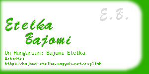 etelka bajomi business card
